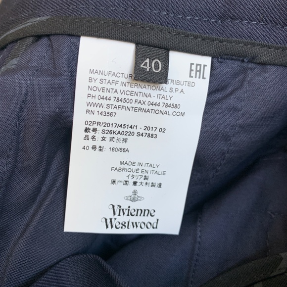 Vivienne Westwood NWT 2017 720$ Asymmetrical Alcoholic Pants with Zipper - Picture 3 of 13